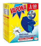 Vapona Anti-Mug Stekker – 10 Tabletten | Effectieve Muggenbestrijding